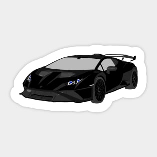 Lamborghini Huracan STO Selfmade car Black Sticker